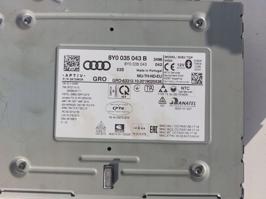 фото №9, Зчитувач навігація mmi audi a3 8y eu