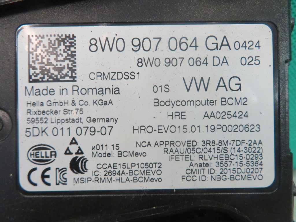 фото №3, Модуль bcm audi a5 8w coupe 19r