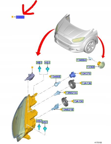 фото №1, Фара лівий ford transit courier 2018-2023