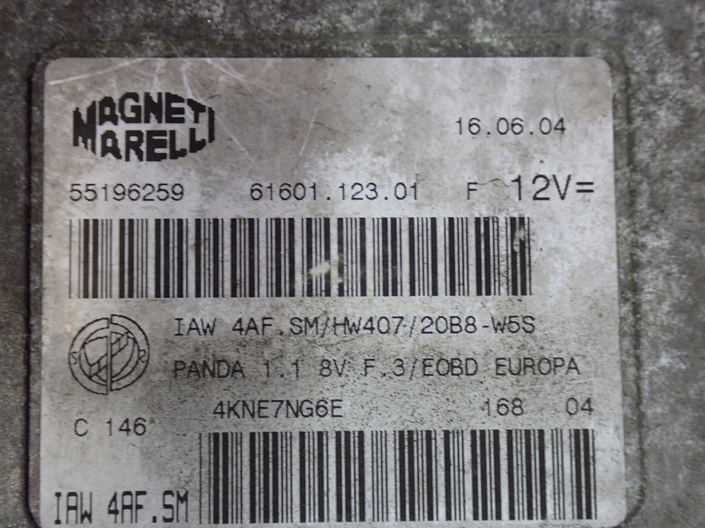 фото №5, Fiat panda ii 03-11 1.1 бортовой компьютер двигателя 55196259