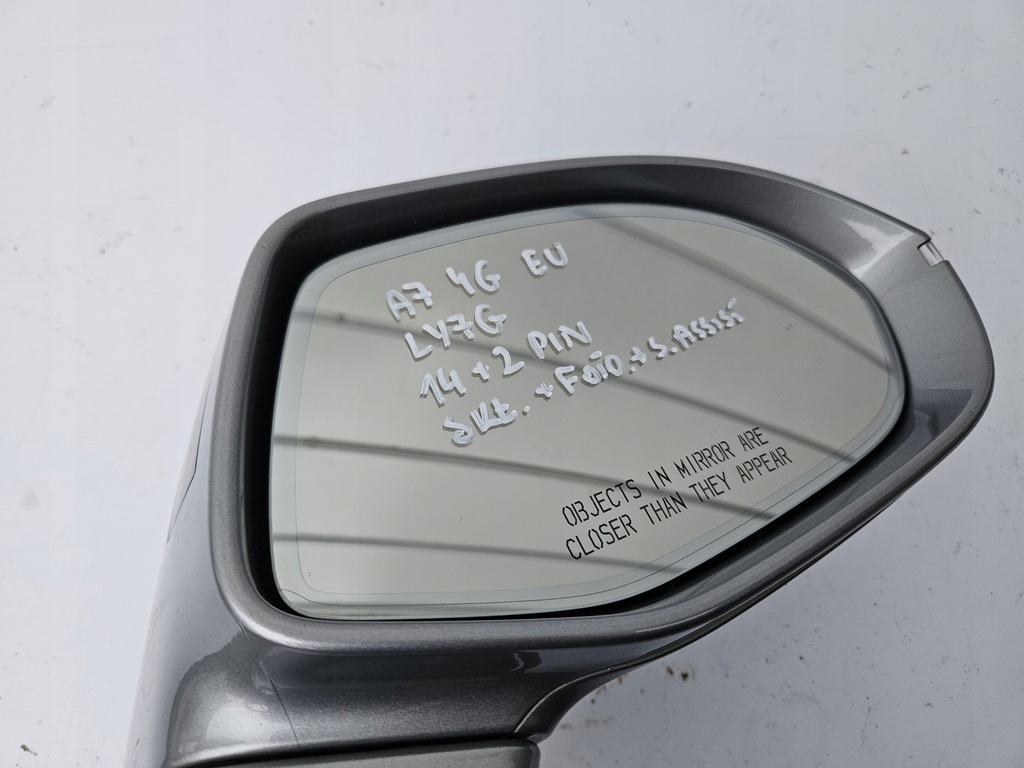 фото №6, Дзеркало праве складний 14+2 pin audi a7 c7 4g фотохромний сторона assist ly7g