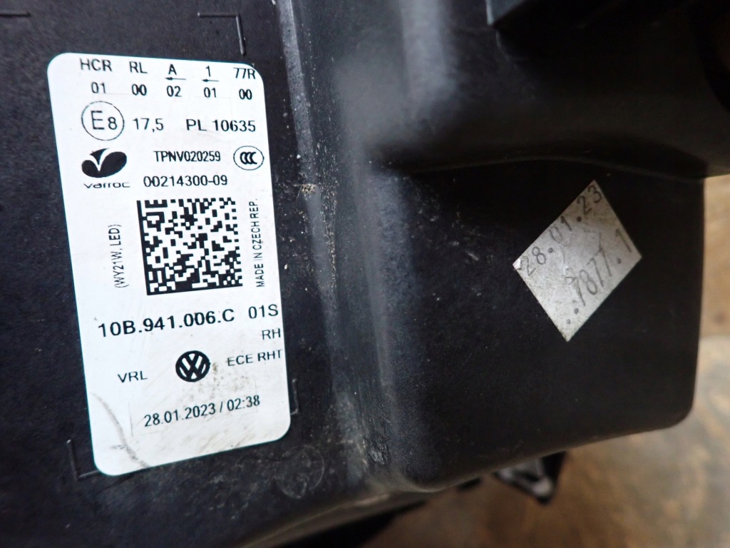 фото №10, Лампа правая фара правый full led vw id3 id.3 e11 2019- 10b941006c