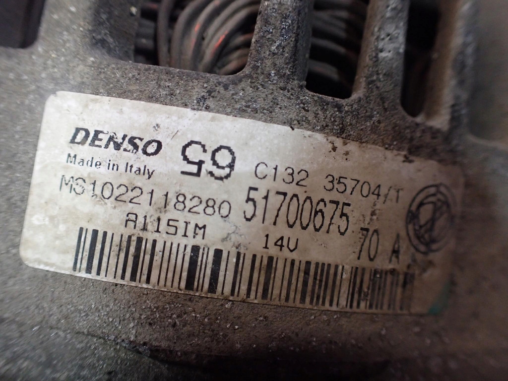 Fiat punto 2 03-09 1.2 60km генератор 51700675 Зі Шроту