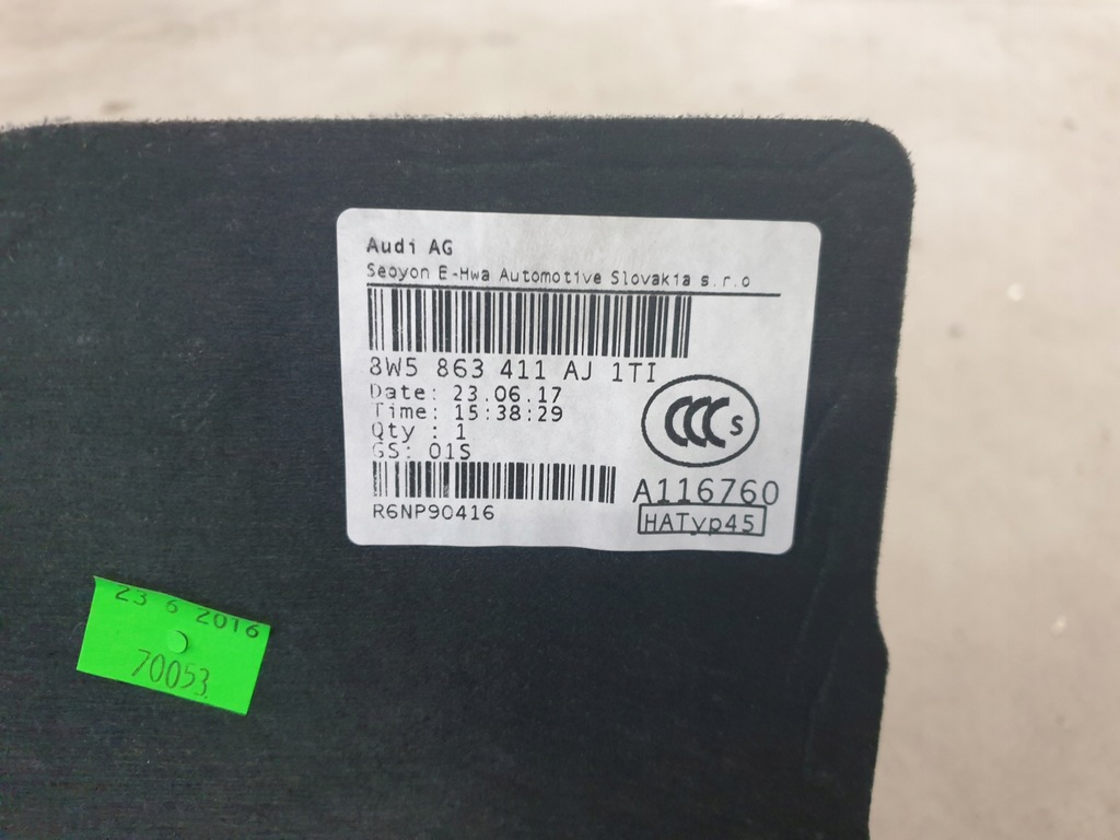 фото №4, Полка багажника sedan audi a4 b9