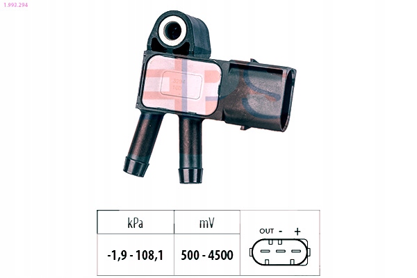 фото №2, Eps 1.993.294 датчик, давление выхлопных газов