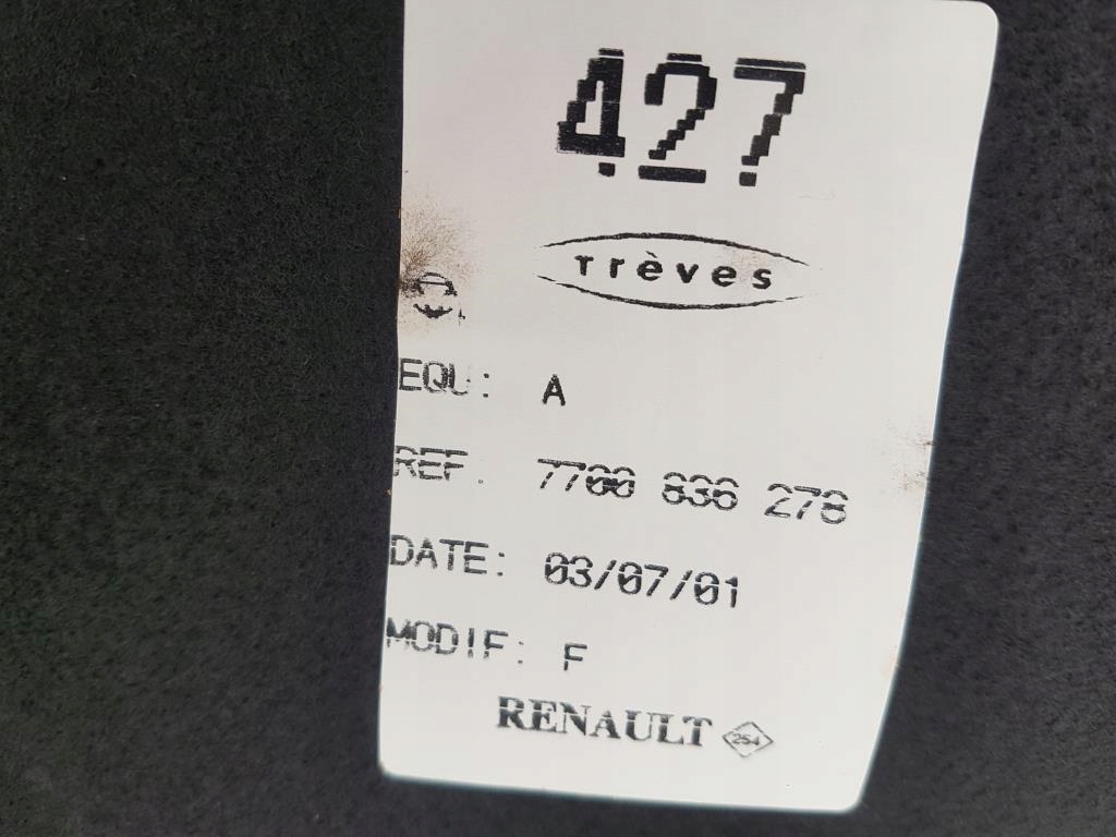 фото №5, Обшивка бардачка пол renault scenic i fl rx4