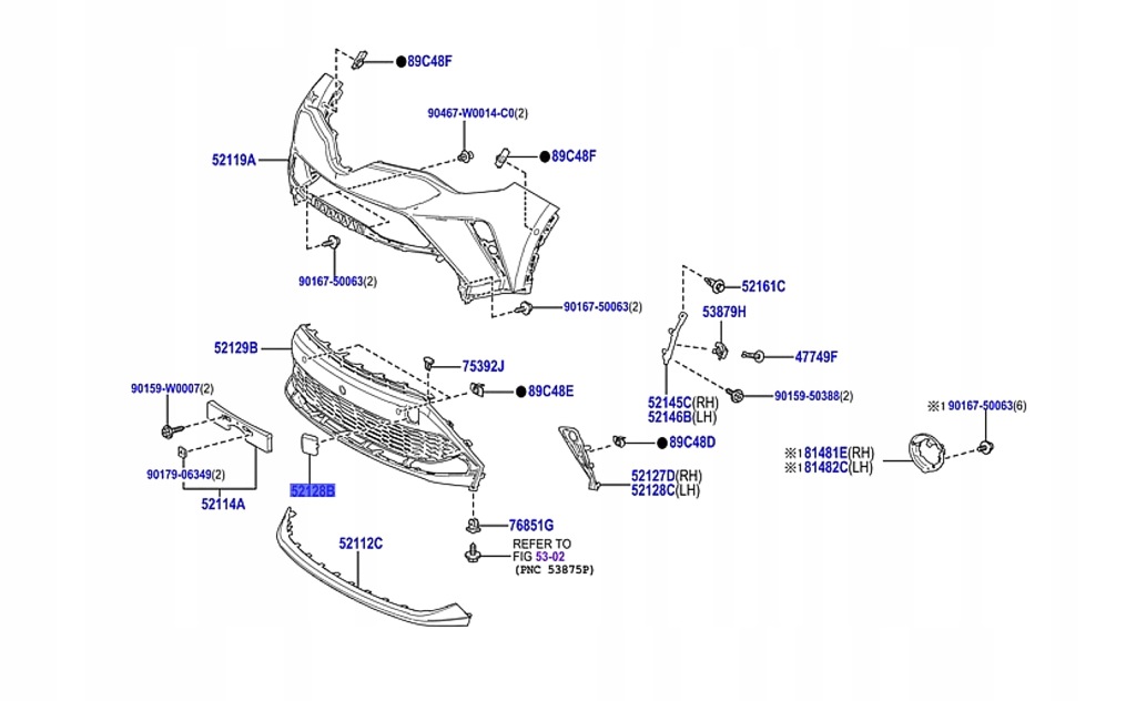 фото №1, 52128-f4200 заглушка фаркоп буксировочный c-hr 19-23
