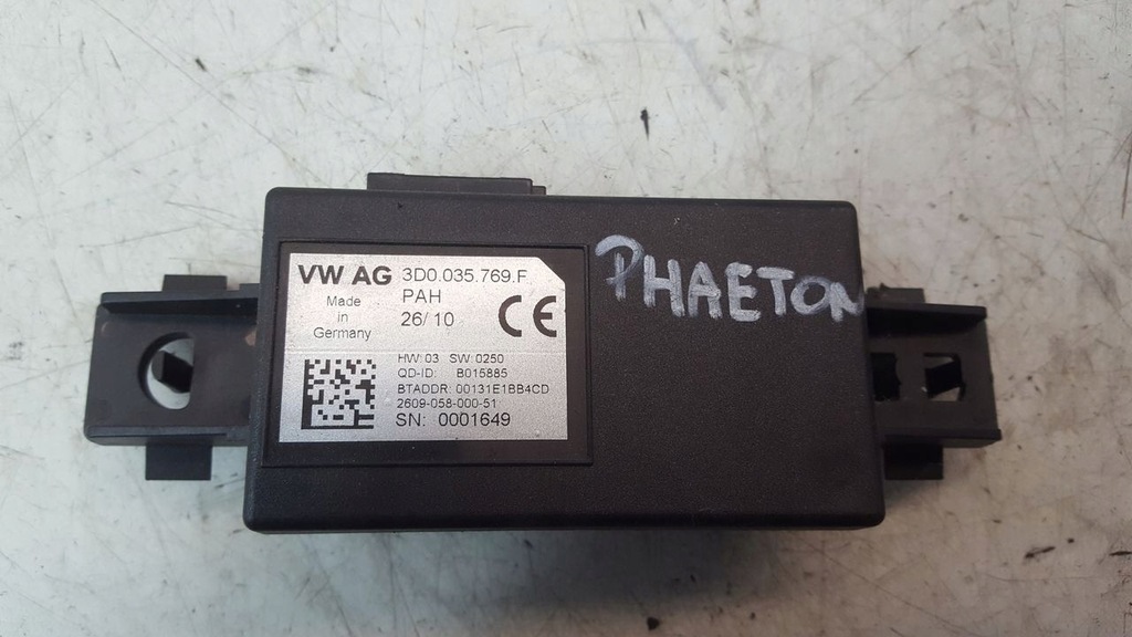 фото №1, Модуль bluetooth vw phaeton 3,0 tdi