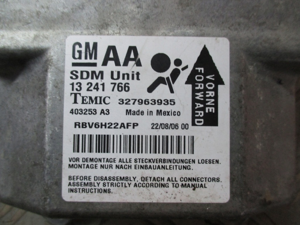 фото №4, Модуль подушка безпеки opel zafira b 13241766 +датчики удару 24460761