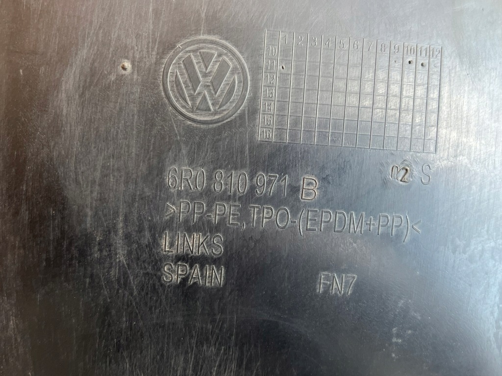 фото №8, Подкрылок задние левая volkswagen polo v 2009-2017 rok 6r0810971b