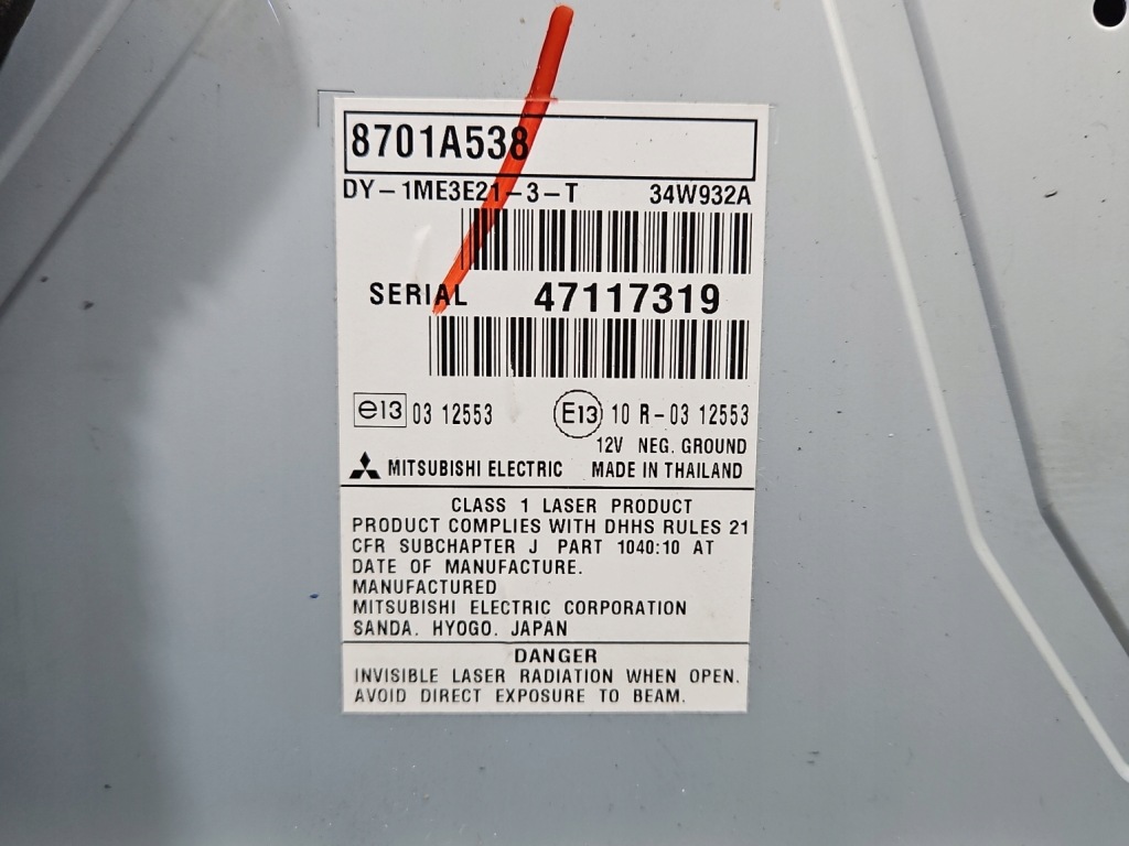 фото №5, Радио заводской mitsubishi space star ii 12- 8701a538 радиопроигрыватель