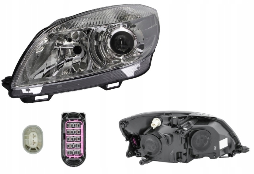 фото №1, Фара левый skoda fabia 5j roomster 10- hella