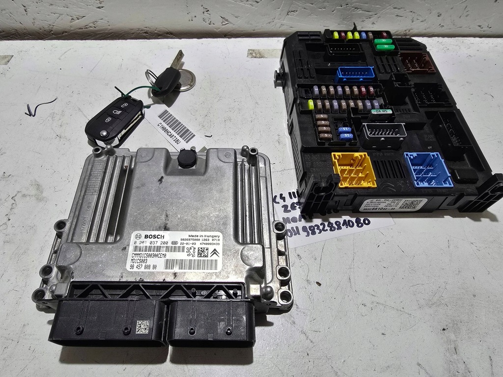 фото №7, Citroen c4 iii c4 2021 бортовой компьютер блок управления двигателя bsi ключ комплект