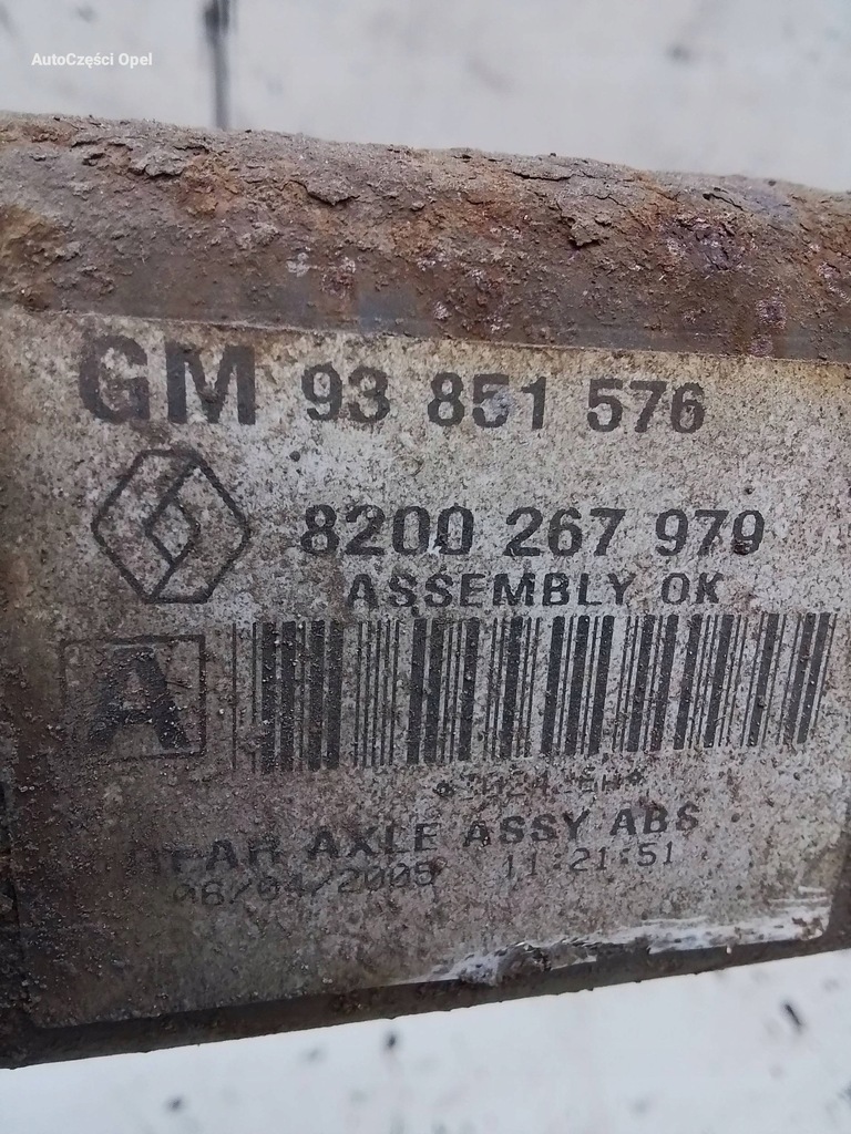 фото №7, Renault trafic ii балка подвеска osi задний 93851576