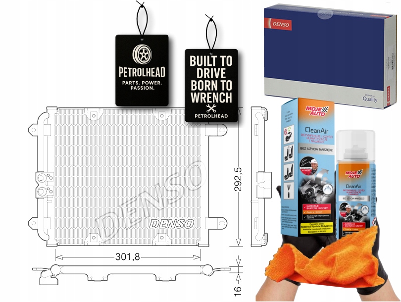 фото №1, Конденсатор кондиціонера audi r8 r8 spyder 4.2 5.2 04.0 #petrolhead pro+ kit9