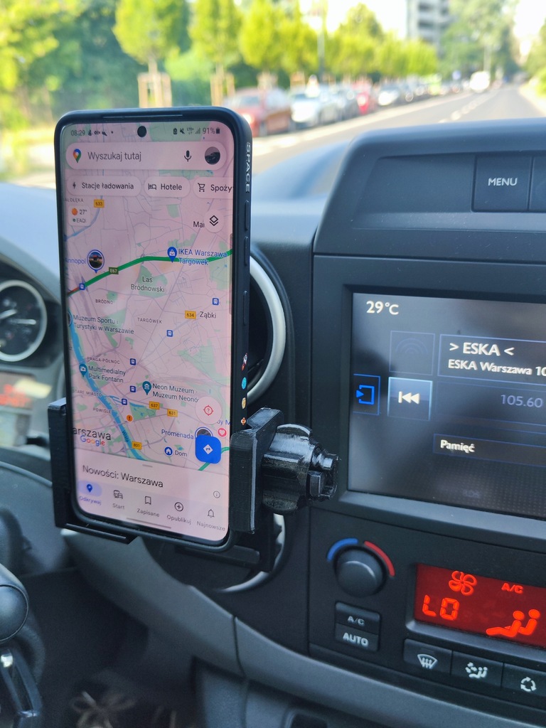 фото №6, Кронштейн na телефон peugeot partner i citroen berlingo чёрный блеск