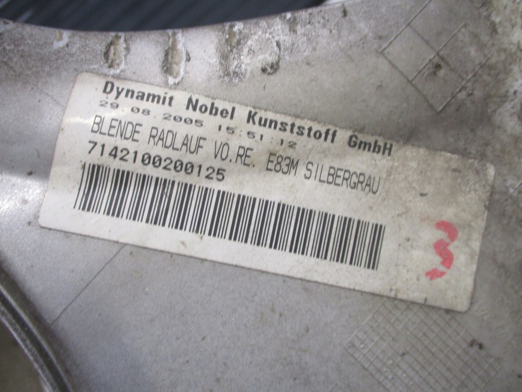 фото №6, Молдинг накладка крыла правый перед bmw x3 e83 m-pakiet a08/7