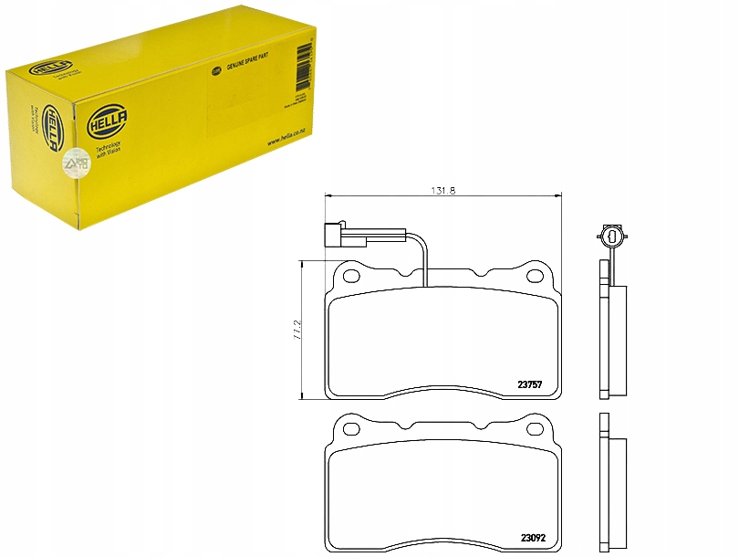Купить Набор - комплект тормозных колодок тормозных [hella]