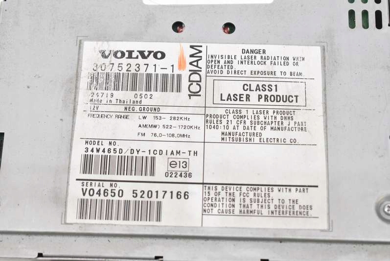 фото №6, Зчитувач дисків радіо 30752371-1 volvo v50 03-11