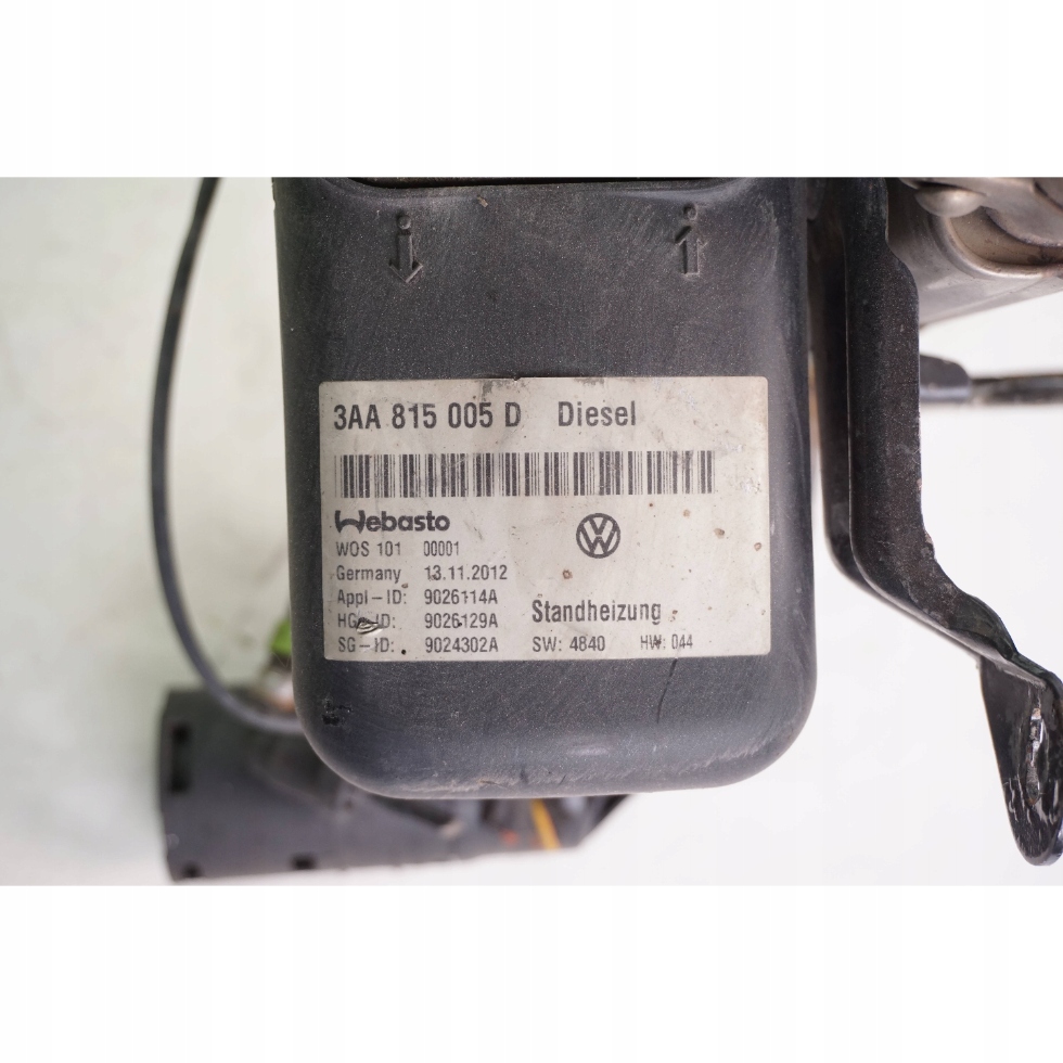 фото №9, Обогреватель стояночный webasto vw passat b7 3aa815005d 9026129a