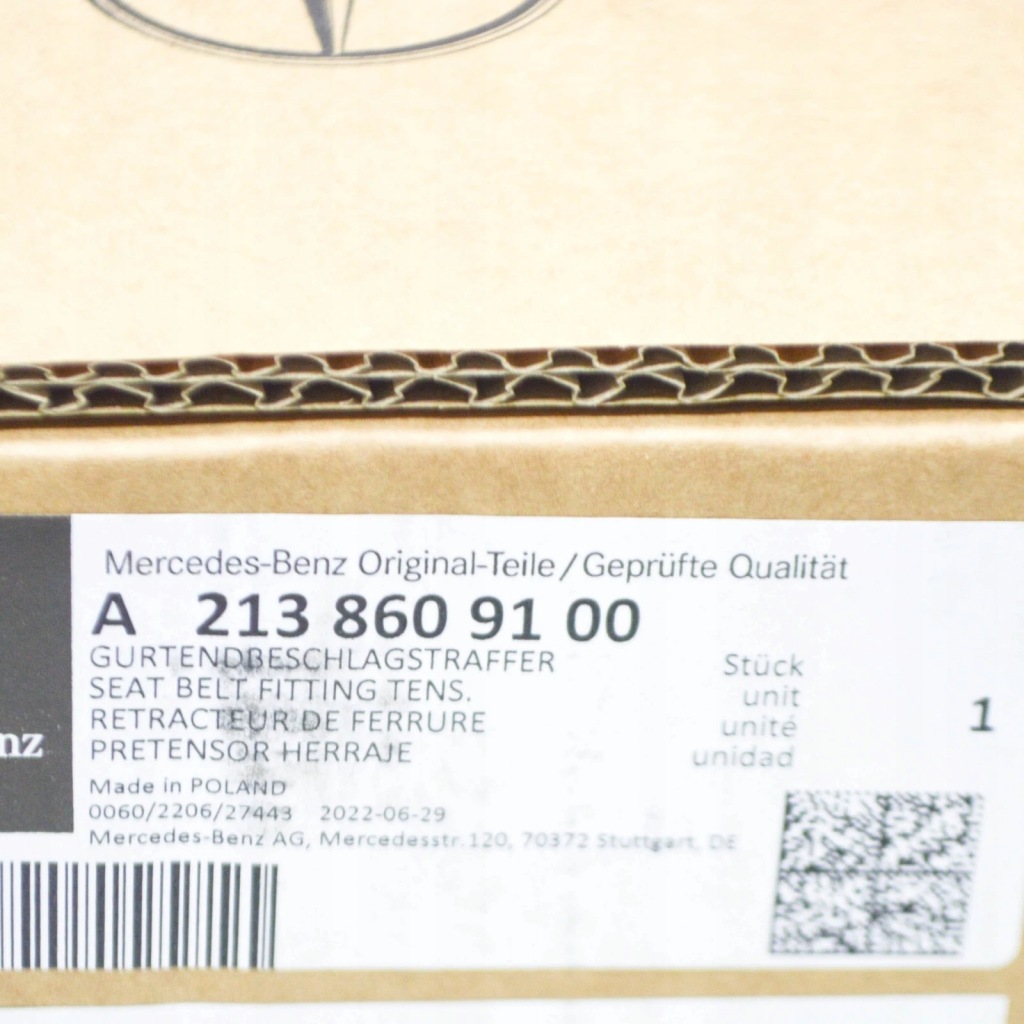 Купити Mercedes-benz e w213 натягувач поперечина безпеки ліве передній a2138609100