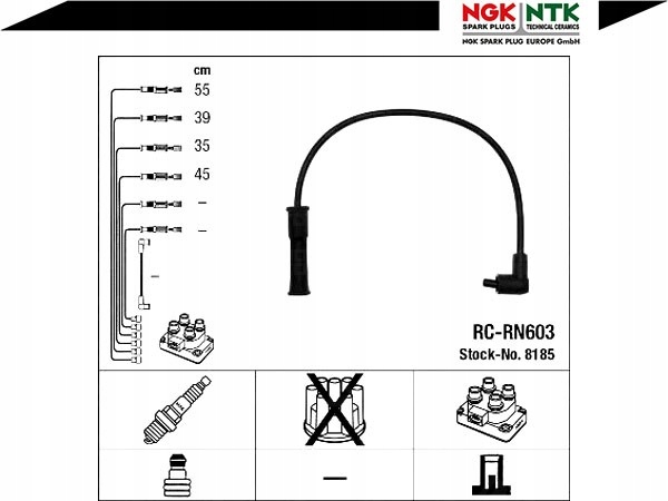 фото №2, Набор трубопровод зажигания ngk 8185