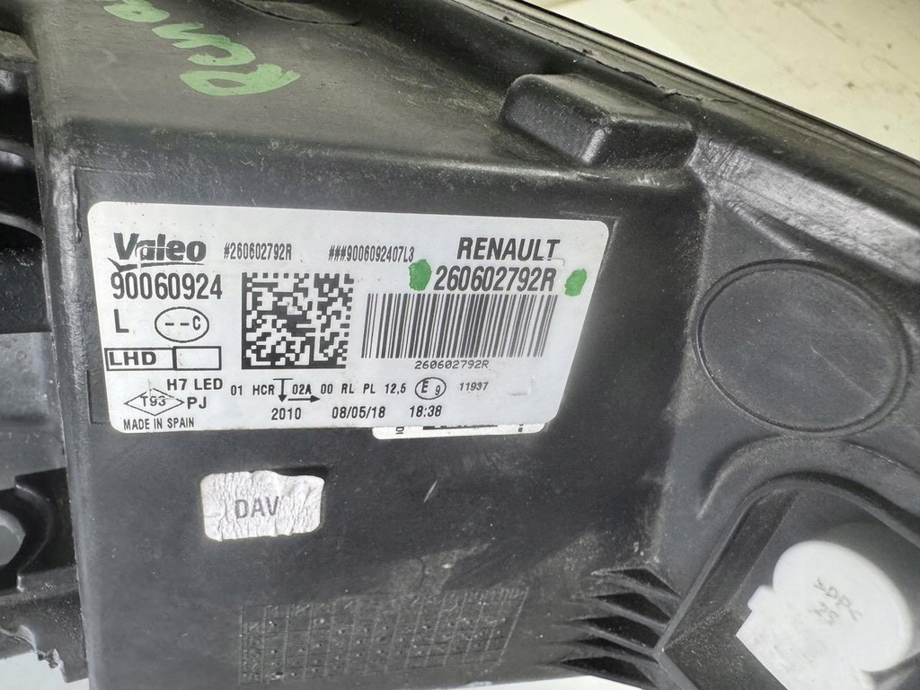 фото №12, Лампа левая перед renault megane iv 4 16-