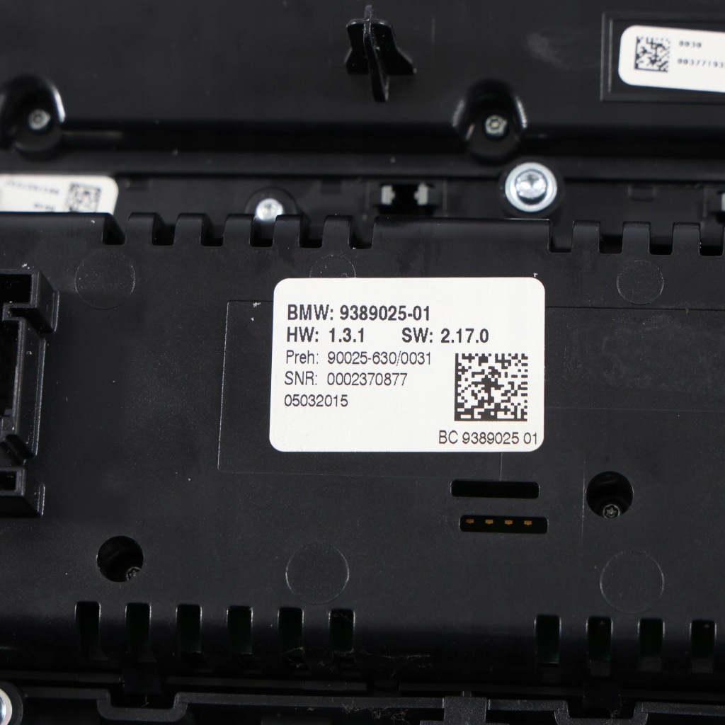 Bmw f10 панель керування радіо кондиціонера a/c 9389025 Оригінал