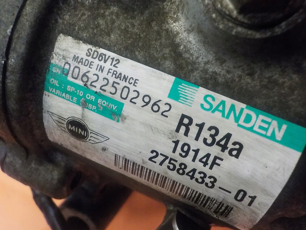 фото №5, Mini r56 clubman 1.6 vti 10r 120km n12 компрессор кондиционера 2758433-01