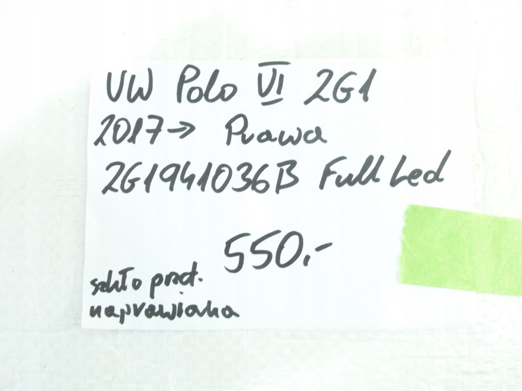 фото №13, Лампа перед правая vw polo vi 17- 2g1941036b full led
