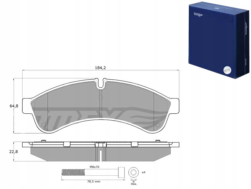 фото №1, Гальмівні колодки гальмівні iveco daily iv 06- задня tomex brakes