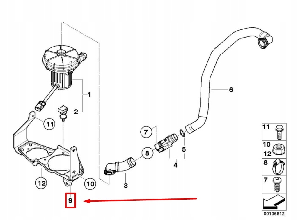 фото №8, Bmw 6 cabrio e64 air насос кронштейн 11727839125 7839125 oem