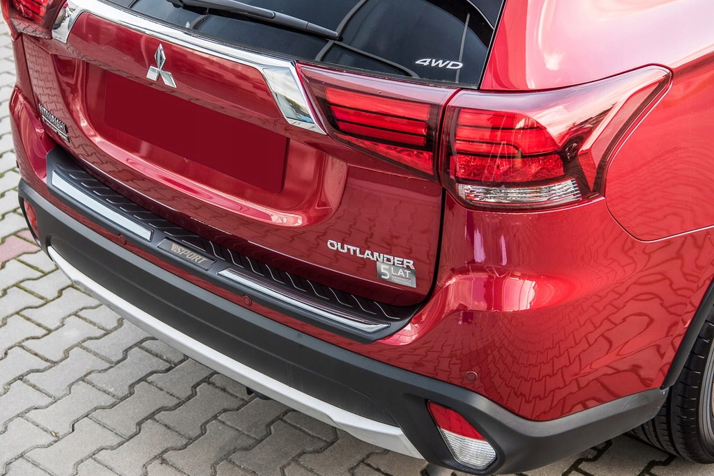 фото №8, Mitsubishi outlander iii gf 2018-2021 защитная молдинг заднего бампера