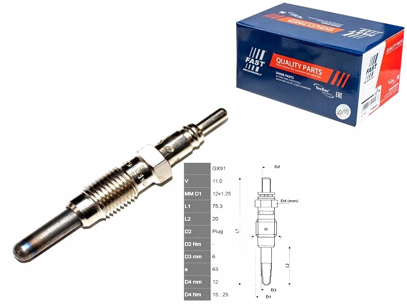 фото №1, Свічка розжарювання fiat doblo 00 1.9