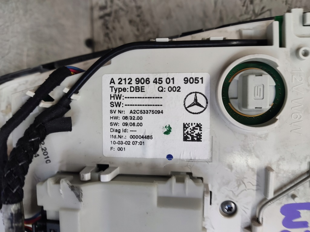фото №9, Mercedes w212 lift лампа стельовий освітлення кабіни a2129064501