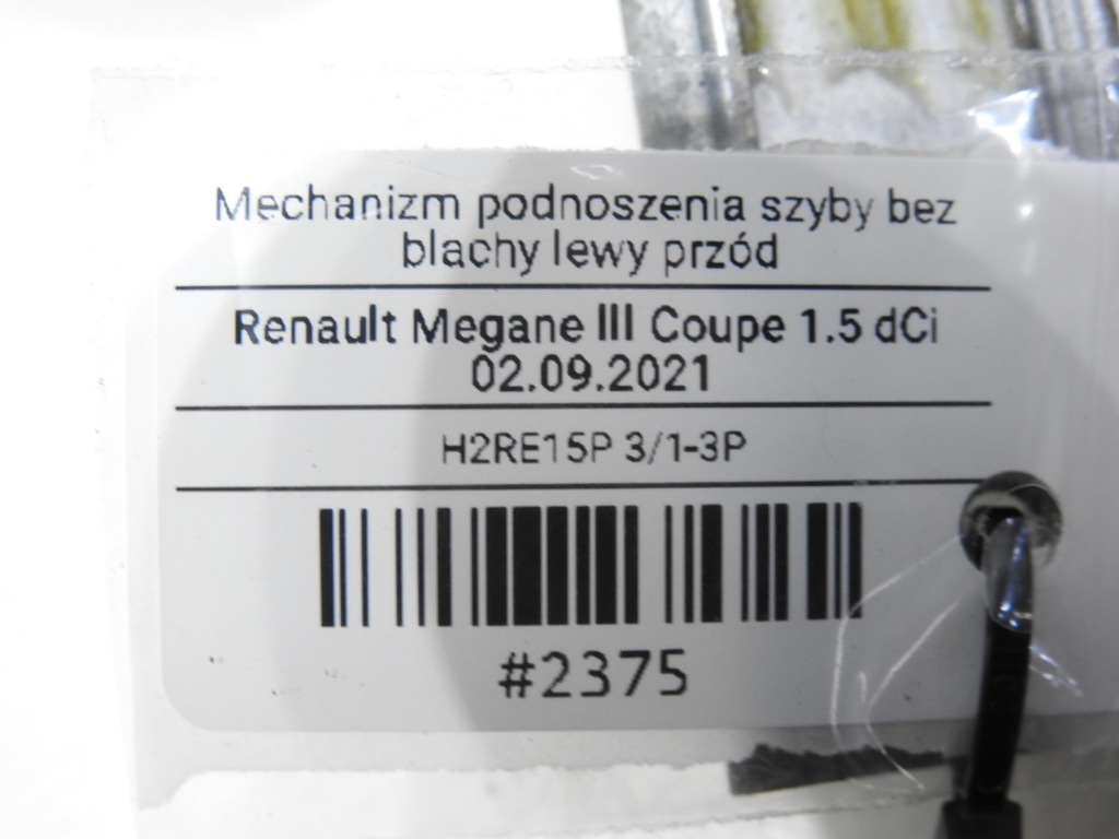 фото №8, Механізм скло лівий renault megane iii coupe