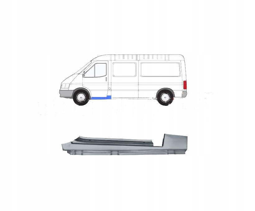 Купить Порог ford transit 09.91- 2515046 правый  новый