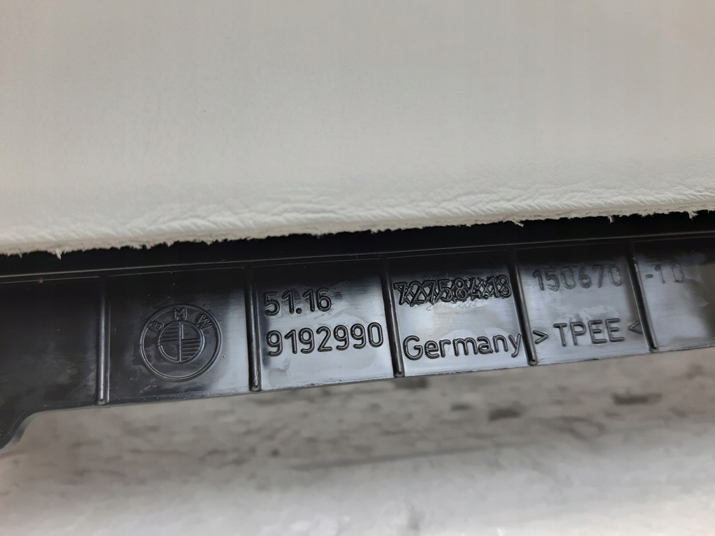 фото №10, Bmw m5 f10 5 f11 бардачок пасажира панелі консоль білий шкіра 51169192990