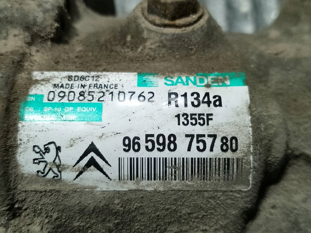 фото №7, Насос, компресор кондиціонера peugeot 207 sw 9659875780 1.6 hdi