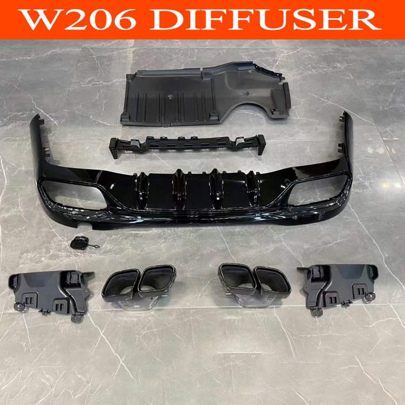 фото №9, Mercedes w206 c63 бампер + диффузор sedan / kombi