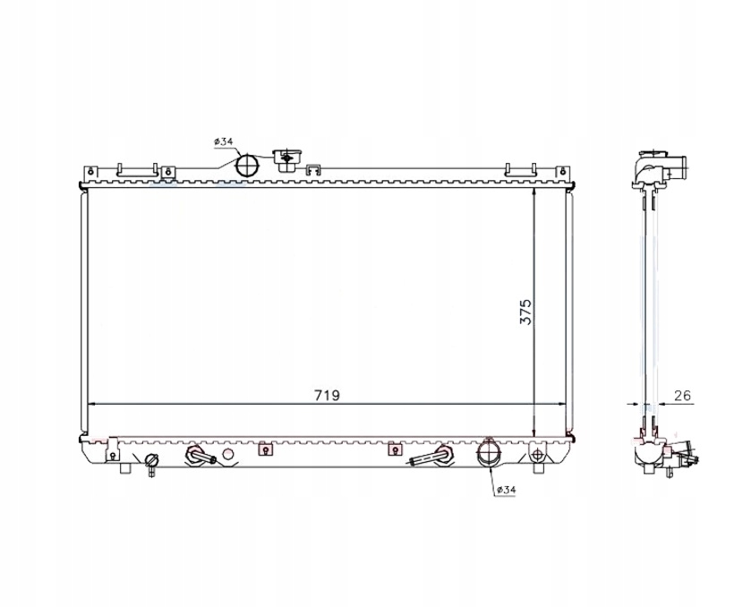 фото №1, Радиатор lexus is200/300 00- 1640070640