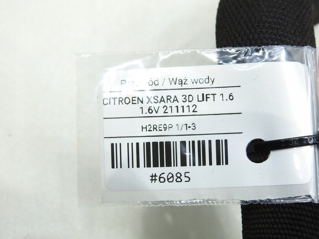 фото №6, Wąż труба wody citroen xsara 1.6 16v