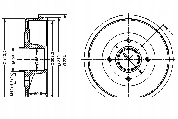 фото №2, Ate тормозные барабаны тормозные nissan kubistar renault kangoo
