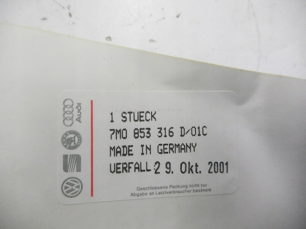 фото №5, Наклейка стойка задняя p seat alhambra 96- 7m0853316d