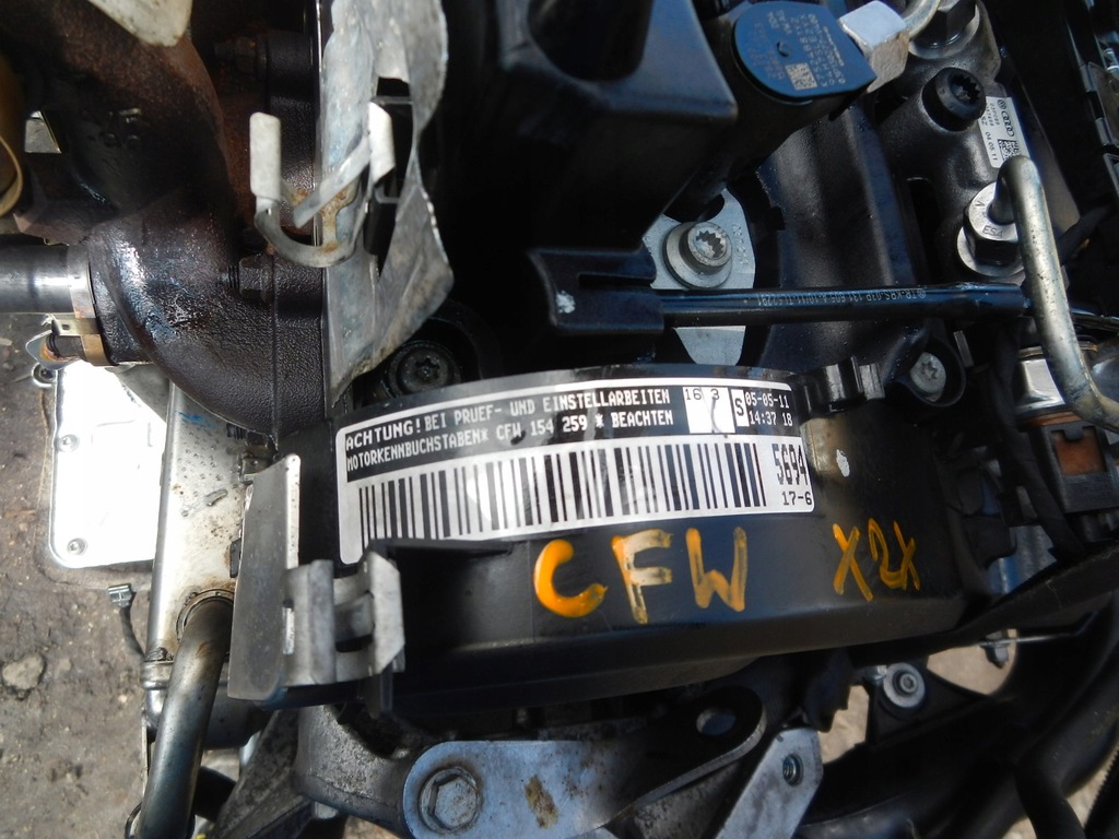 фото №13, Двигун kompletny vw polo 6r seat ibiza iv skoda fabia ii audi a1 1.2tdi cfw