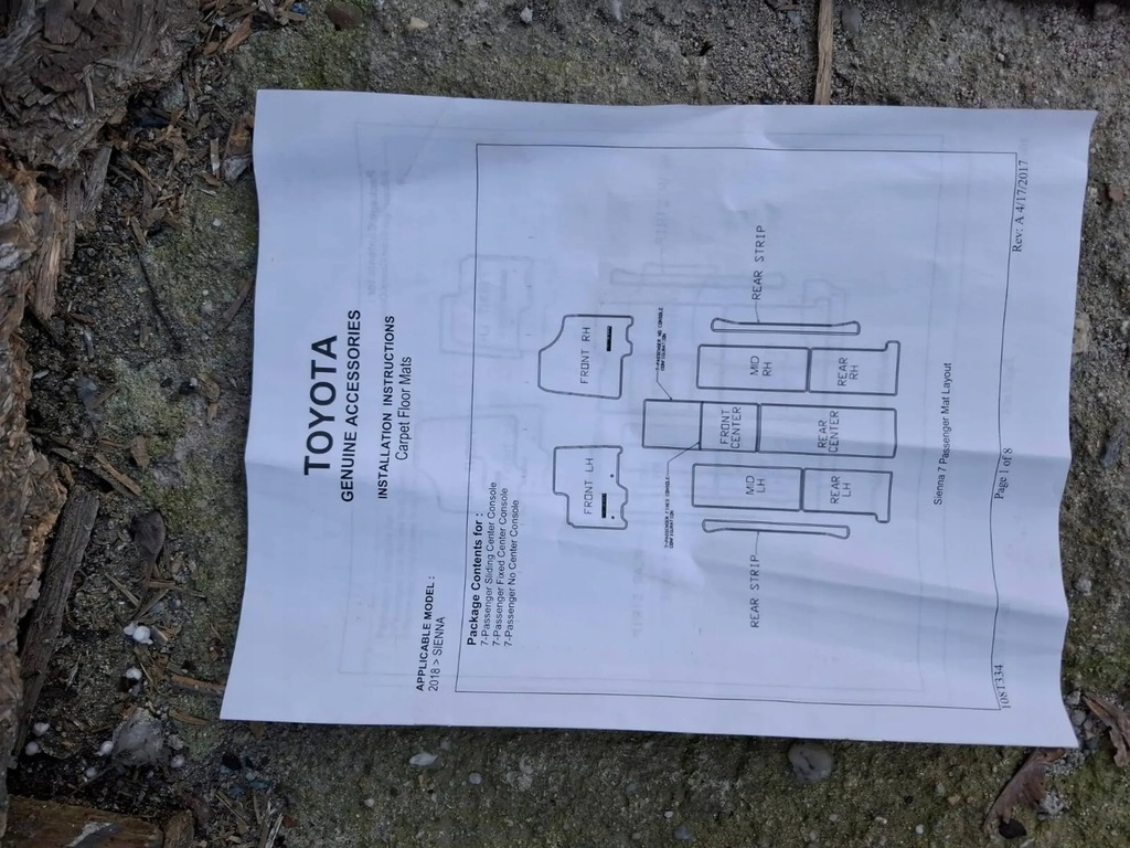 фото №7, Toyota sienna комплект коврики nowe оригинальные