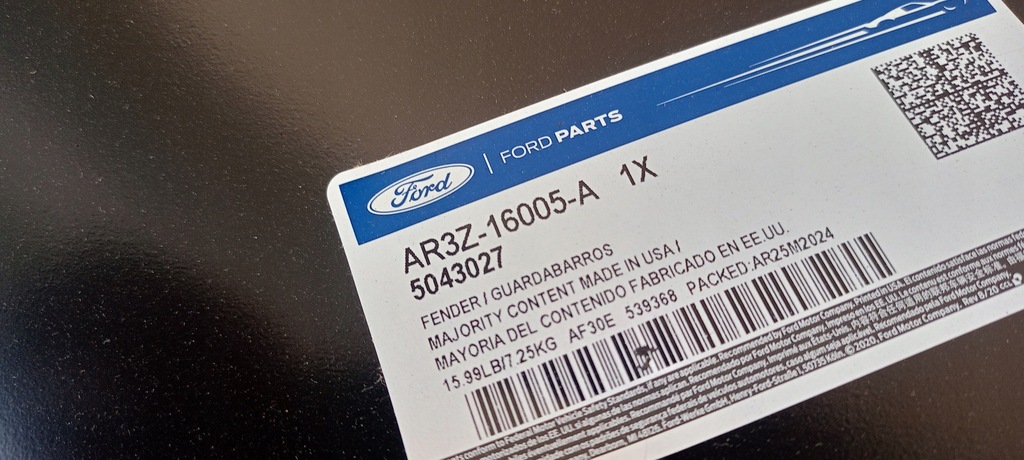фото №9, Крыло перед передний правый ford mustang 09-14rok v 5 новый ar3z-16005-a org