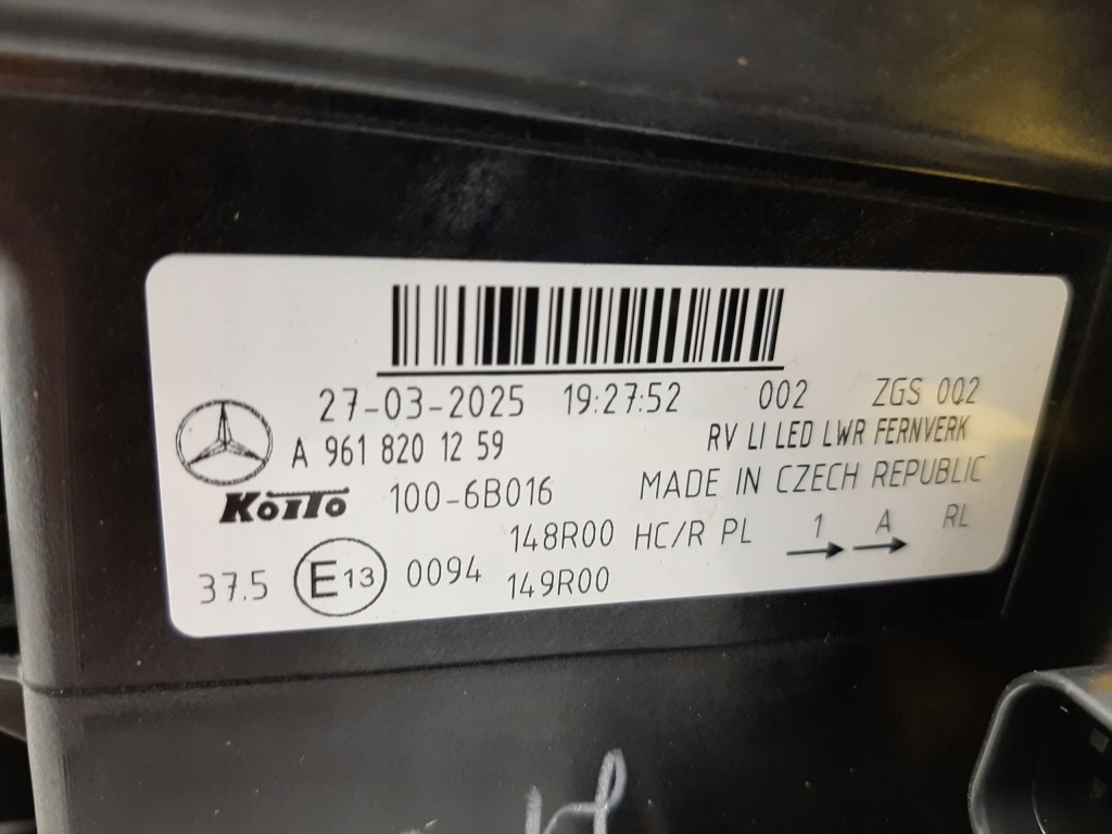 Mercedes actros фара фара левый перед передний led a9618201259 Доставка