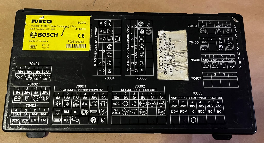 фото №1, Блок управления bosch мультиплексор iveco stralis 5801599811