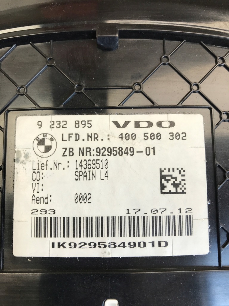 фото №8, Счетчик приборы bmw f30 9232895 europa